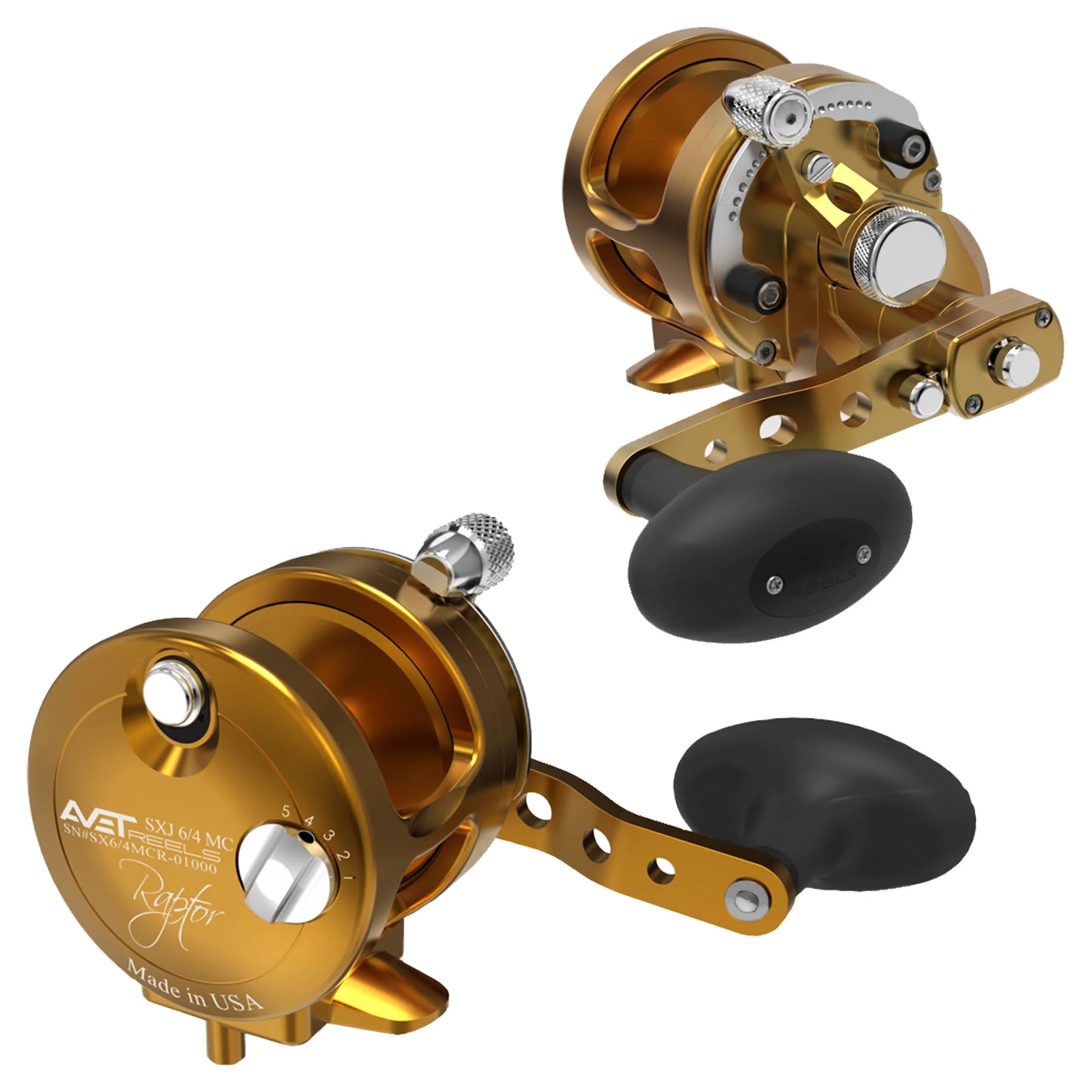 Red 2-Speed Lever Drag Casting Reel F290605