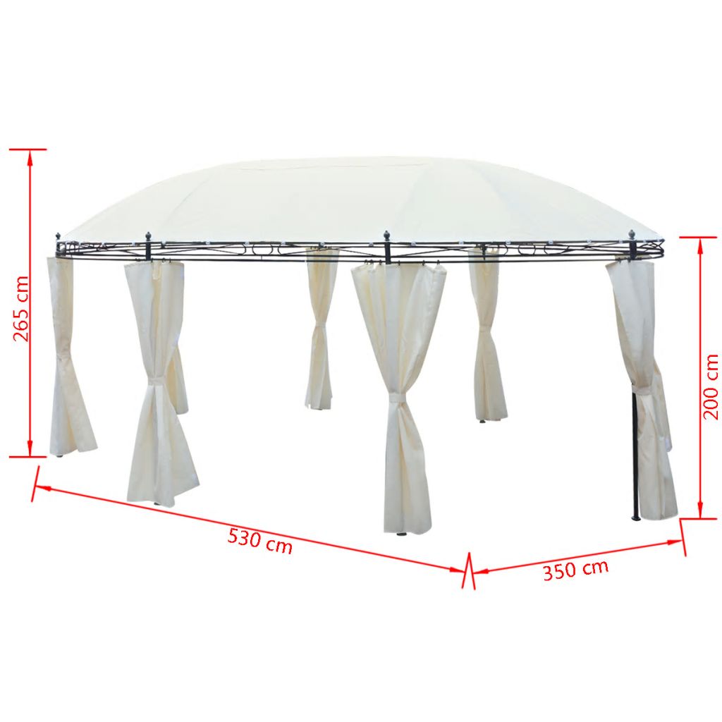 White Steel Frame Garden Canopy Tent Sun Shelter J3974