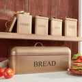 5-Piece Metal Canister and Breadbox Set B34981