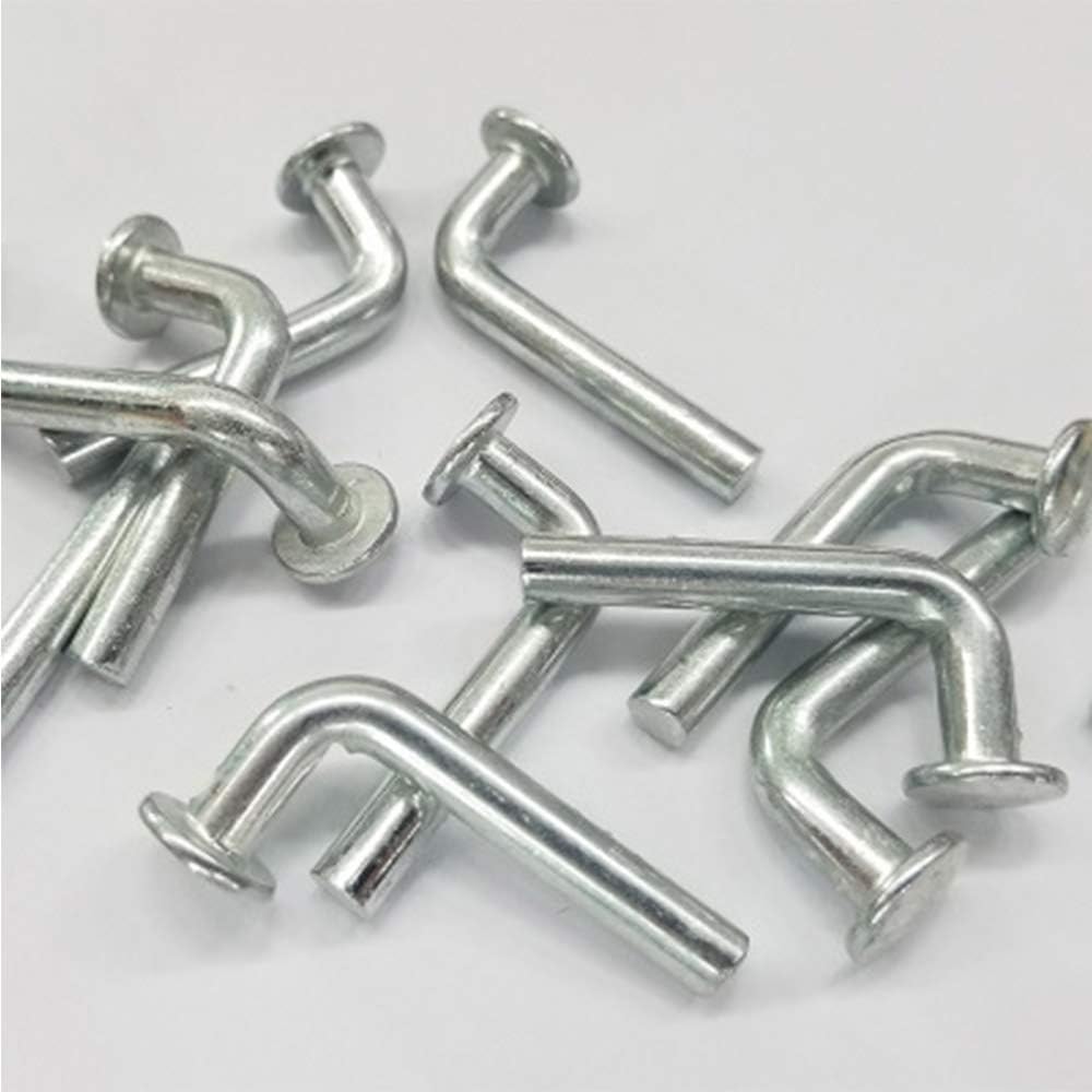 Pallet Rack Drop Pin, J Bolt Safety Clip, 13mm Round Head, M7×48mm, 100PCS Pack of 2 C36518