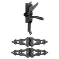 Heavy Duty Decorative Post Mount Latch Gate Kit Black J403733