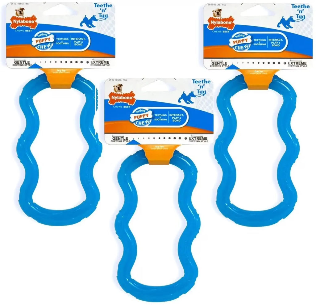 Puppy Chew Teethe 'N Tug Toy Blue V4121