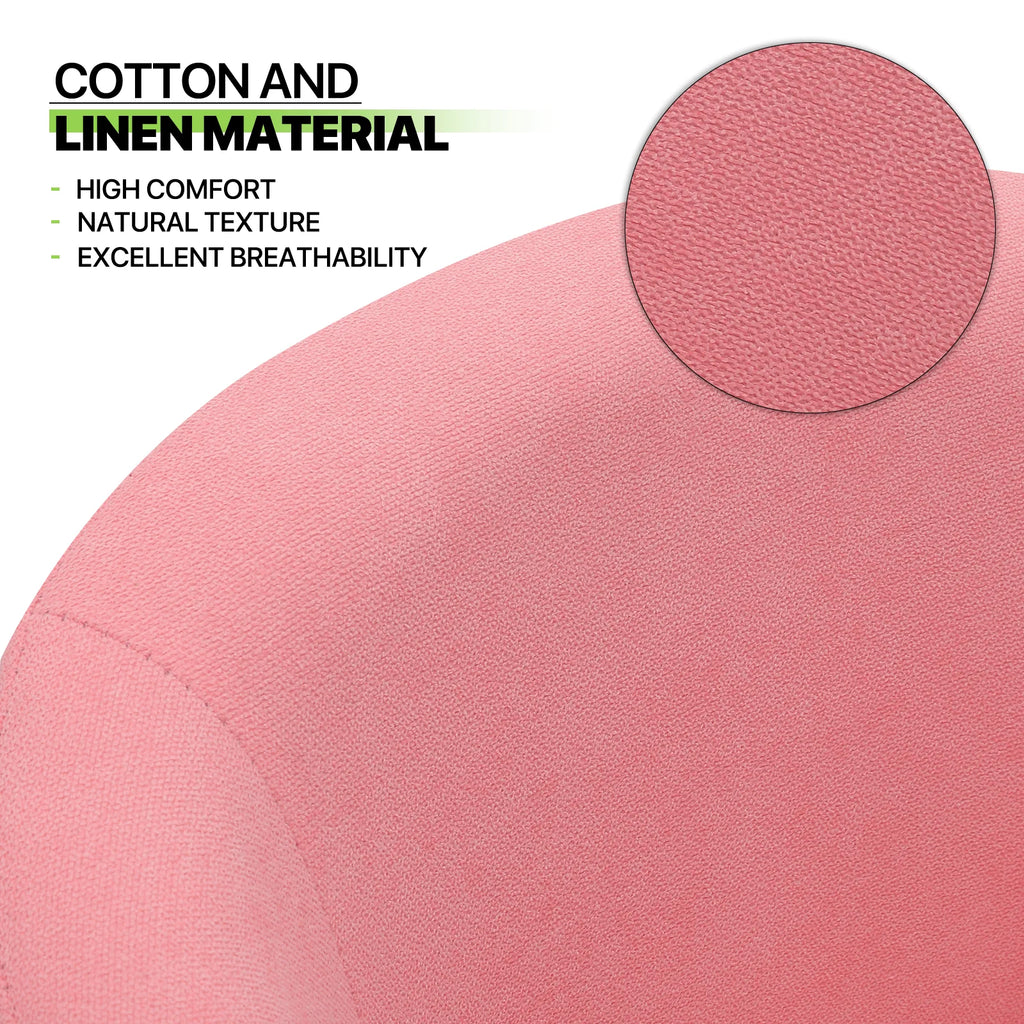 Macaron Pink Upholstered Vanity Chair H94766