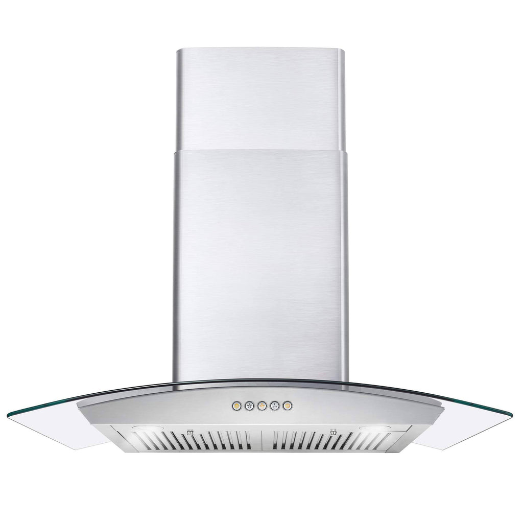 30x22 Wall Mount Range Hood with Glass, Stainless Steel A685706