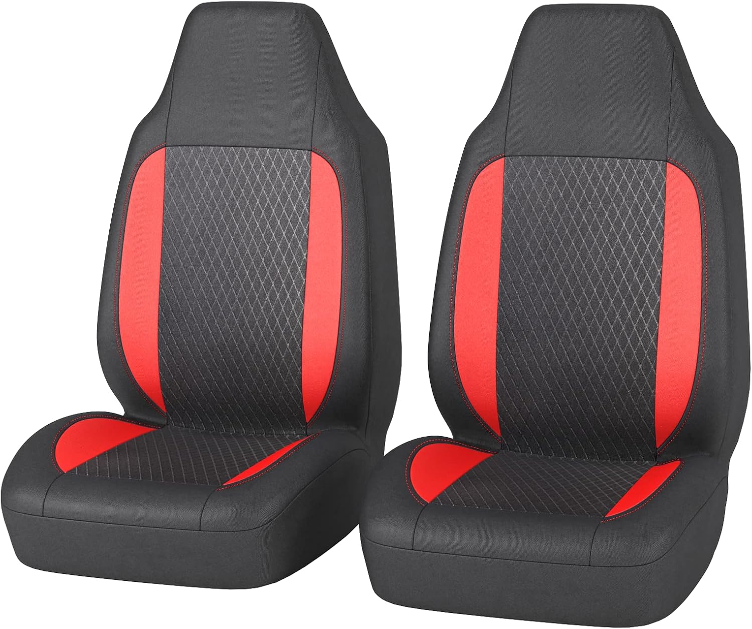 Black and Blue High Back Front Car Seat Covers G244