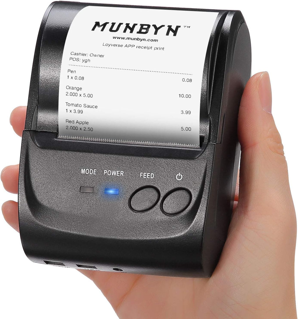 Portable Mini 2 Inches 58mm Thermal Receipt Printer with Carry Case C507