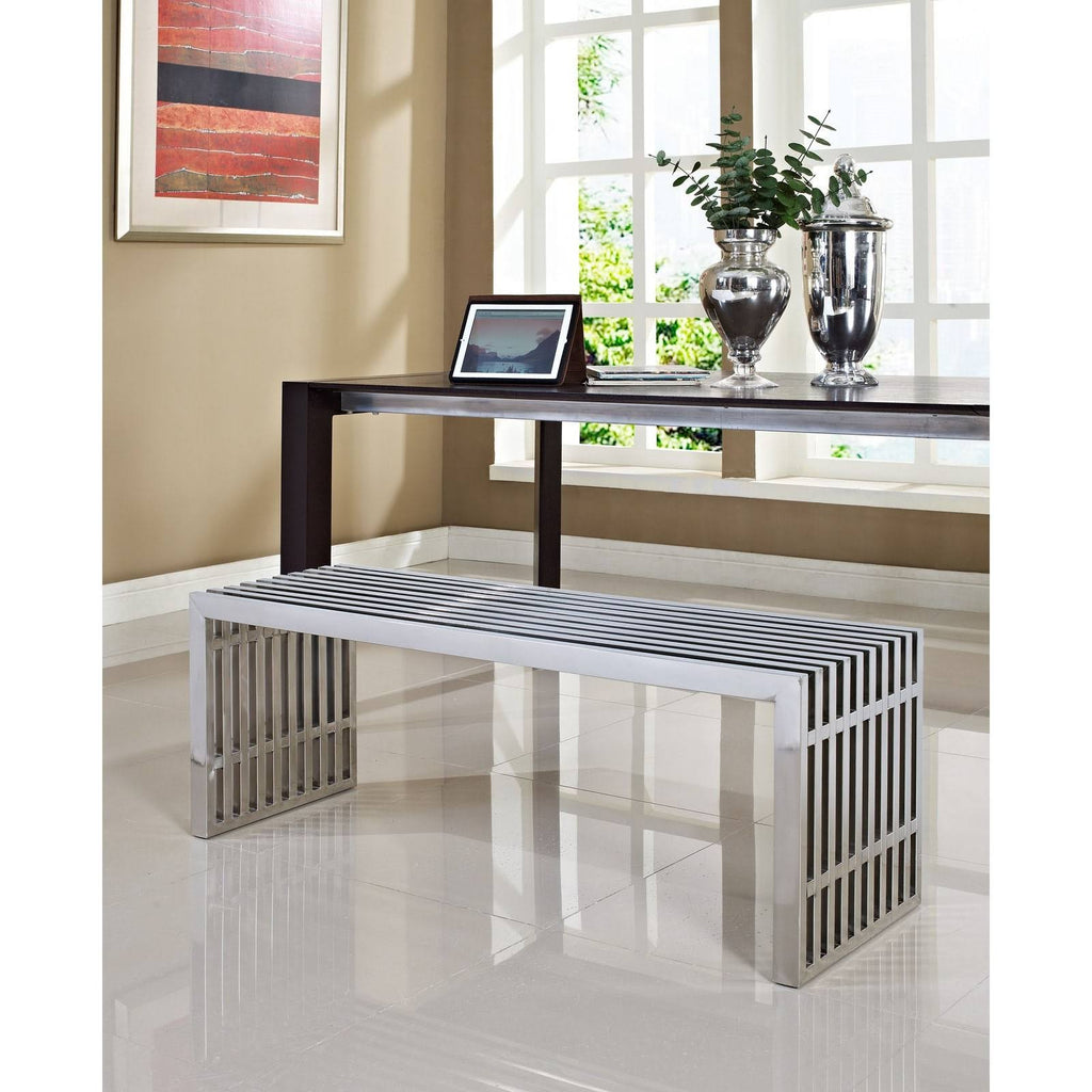 Silver Stainless Steel Bench R33894