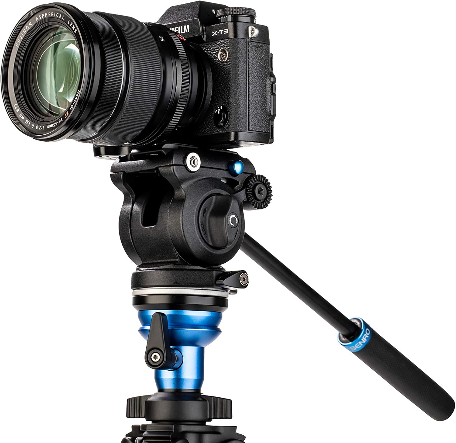 Aluminum Video Tripod with Fluid Video Head and Carrying Case G7035