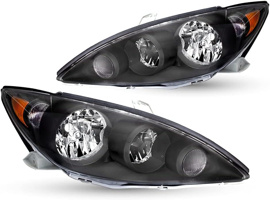 Chrome Housing Headlight Assembly Set for 2005 2006 Toyota Camry B31443