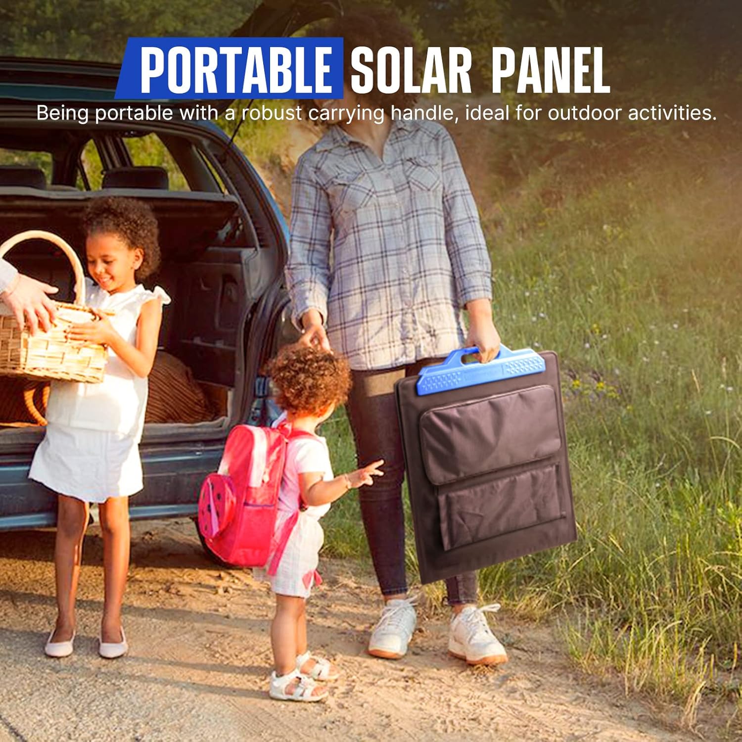 100W Foldable Monocrystalline Solar Panel Suitcase Charger I67379
