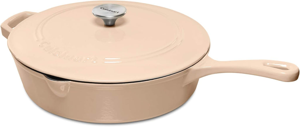 Cardinal Red Enameled Cast Iron 12-Inch Chicken Fryer with Cover I467