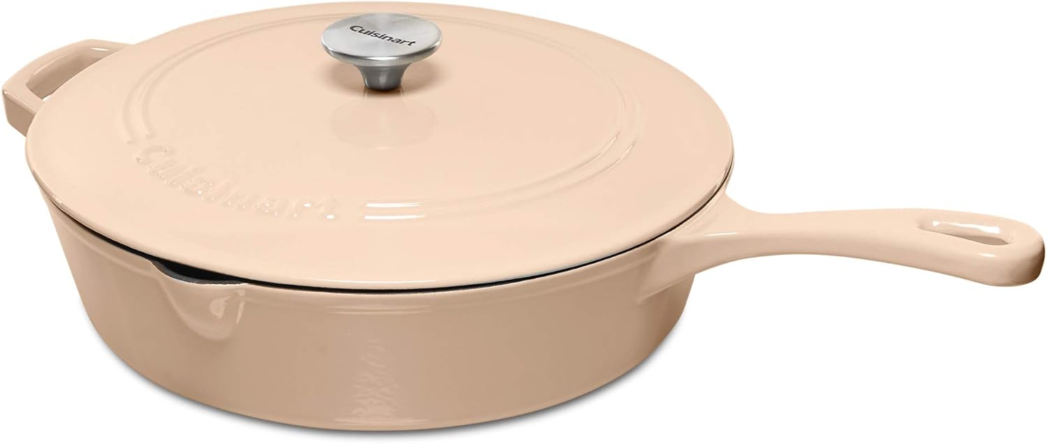 Cardinal Red Enameled Cast Iron 12-Inch Chicken Fryer with Cover I467