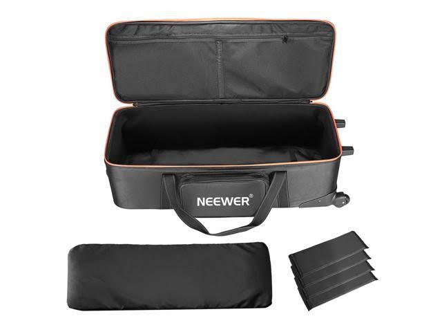 Photo Studio Equipment Trolley Carry Bag with Straps Padded Compartment Wheel D697