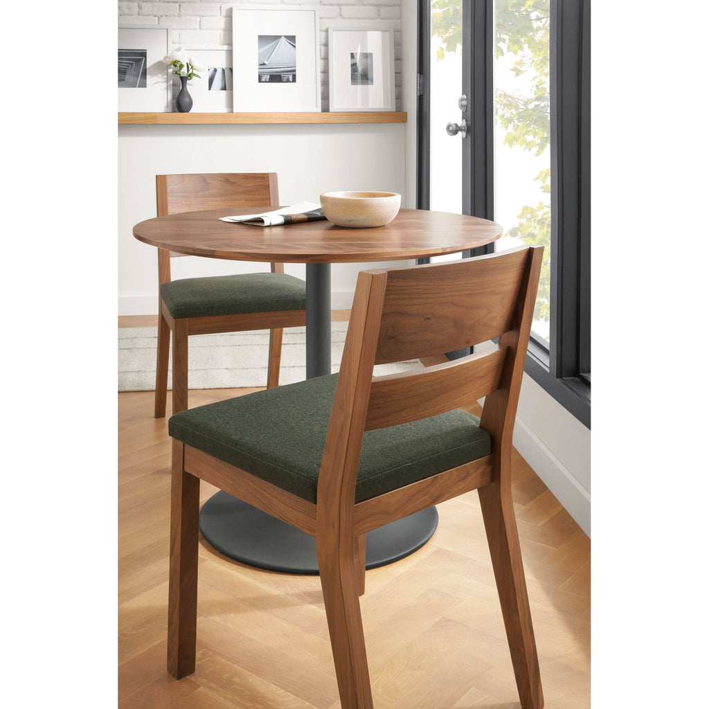 Modern Afton Side Chair in Blue Boucle with Charcoal Frame V3630