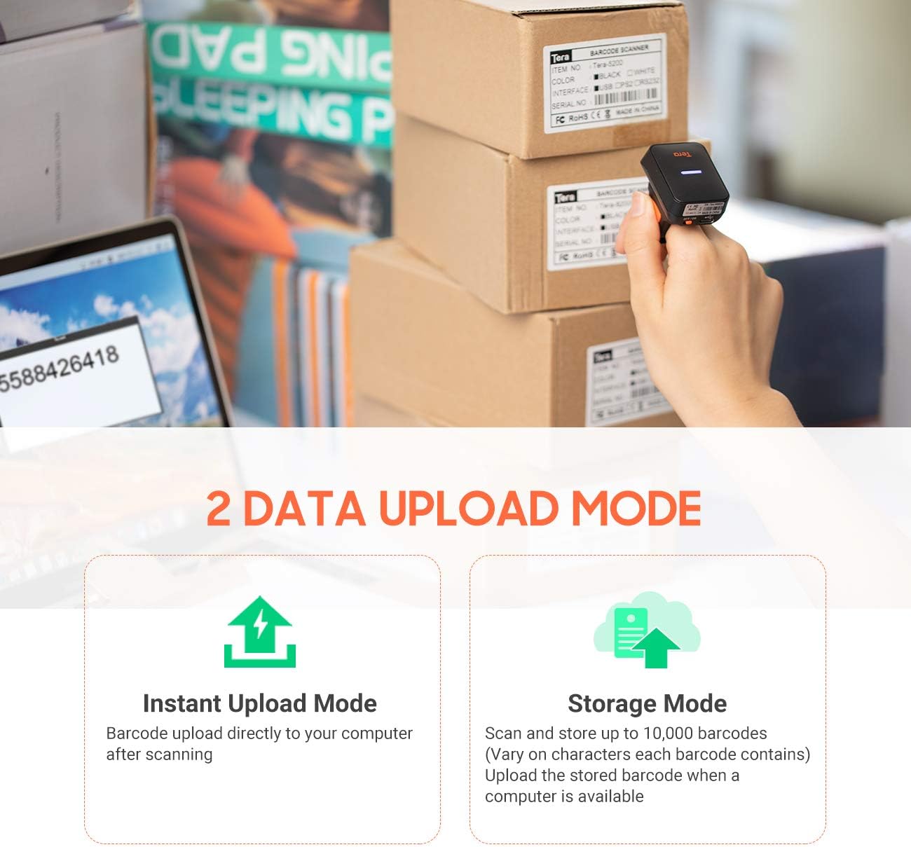 Wireless Bluetooth Barcode Scanner B75063