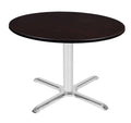 Mocha Walnut/Chrome Round X-Base Table F295619