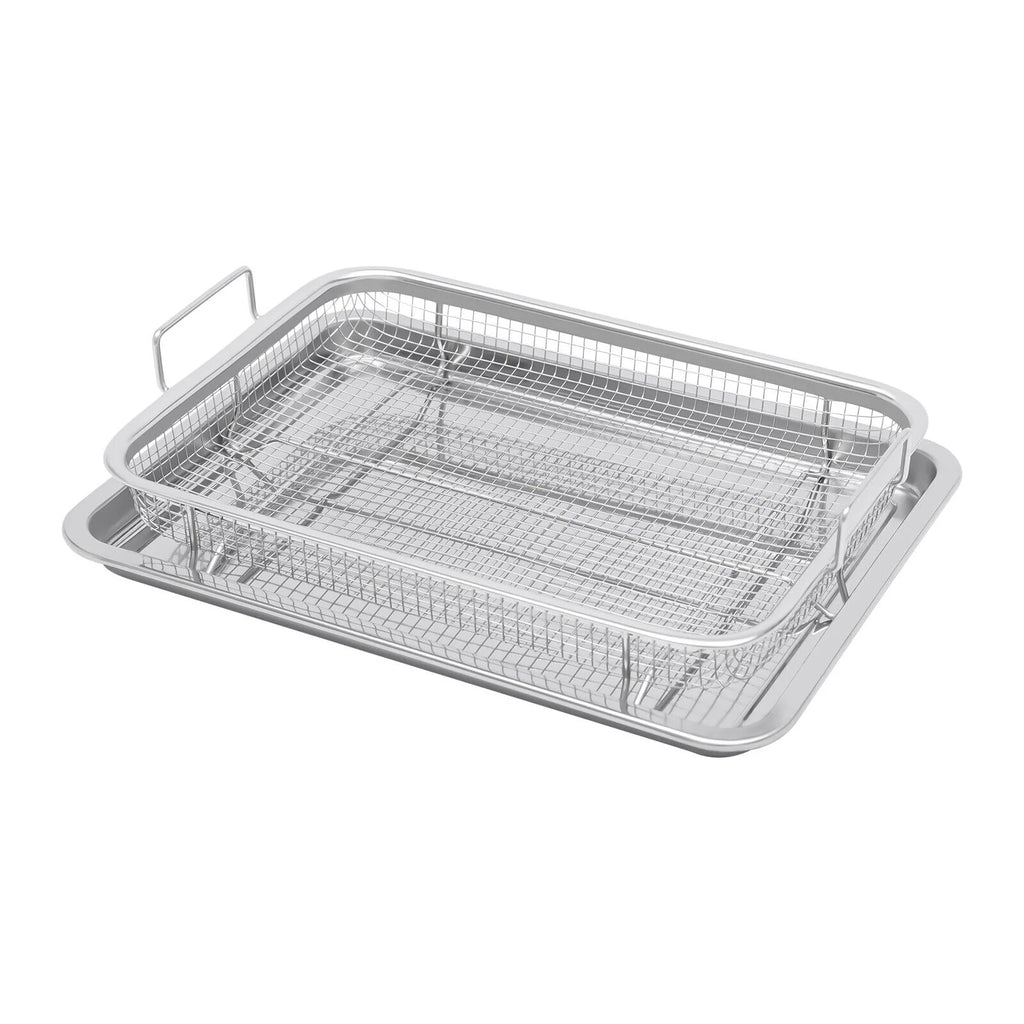 12.6inch Stainless Steel Air Fryer Basket & Tray Set Z7910
