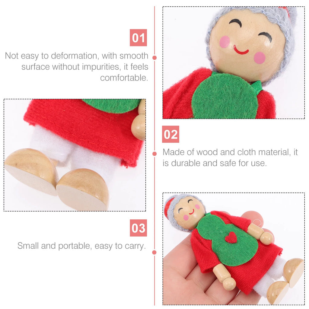 7pcs Wooden Doll Playset Q20347
