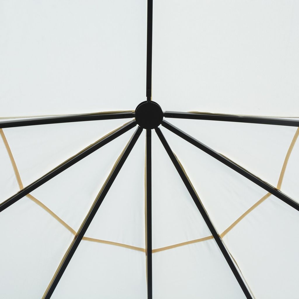White Steel Frame Garden Canopy Tent Sun Shelter J3974