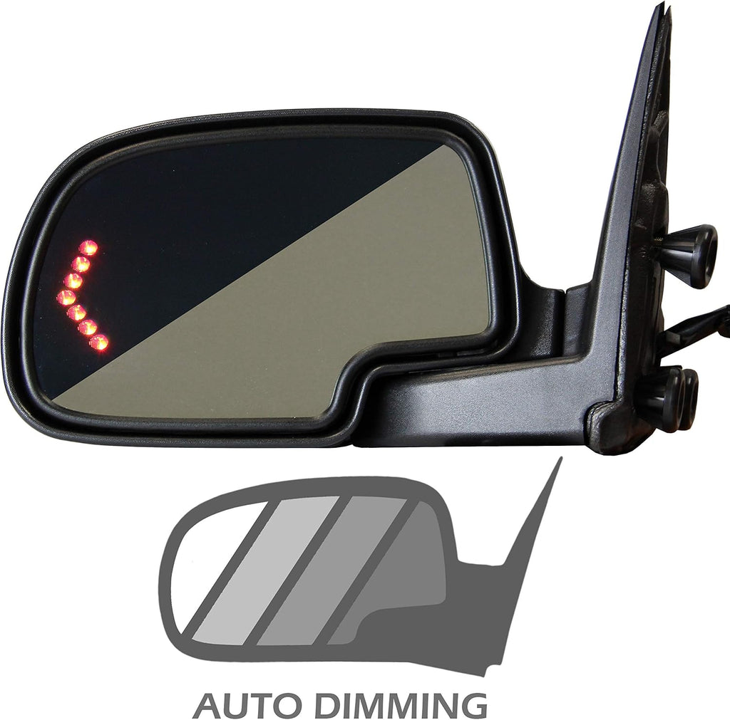 Left Driver Heated Power Glass Folding Mirror J17031