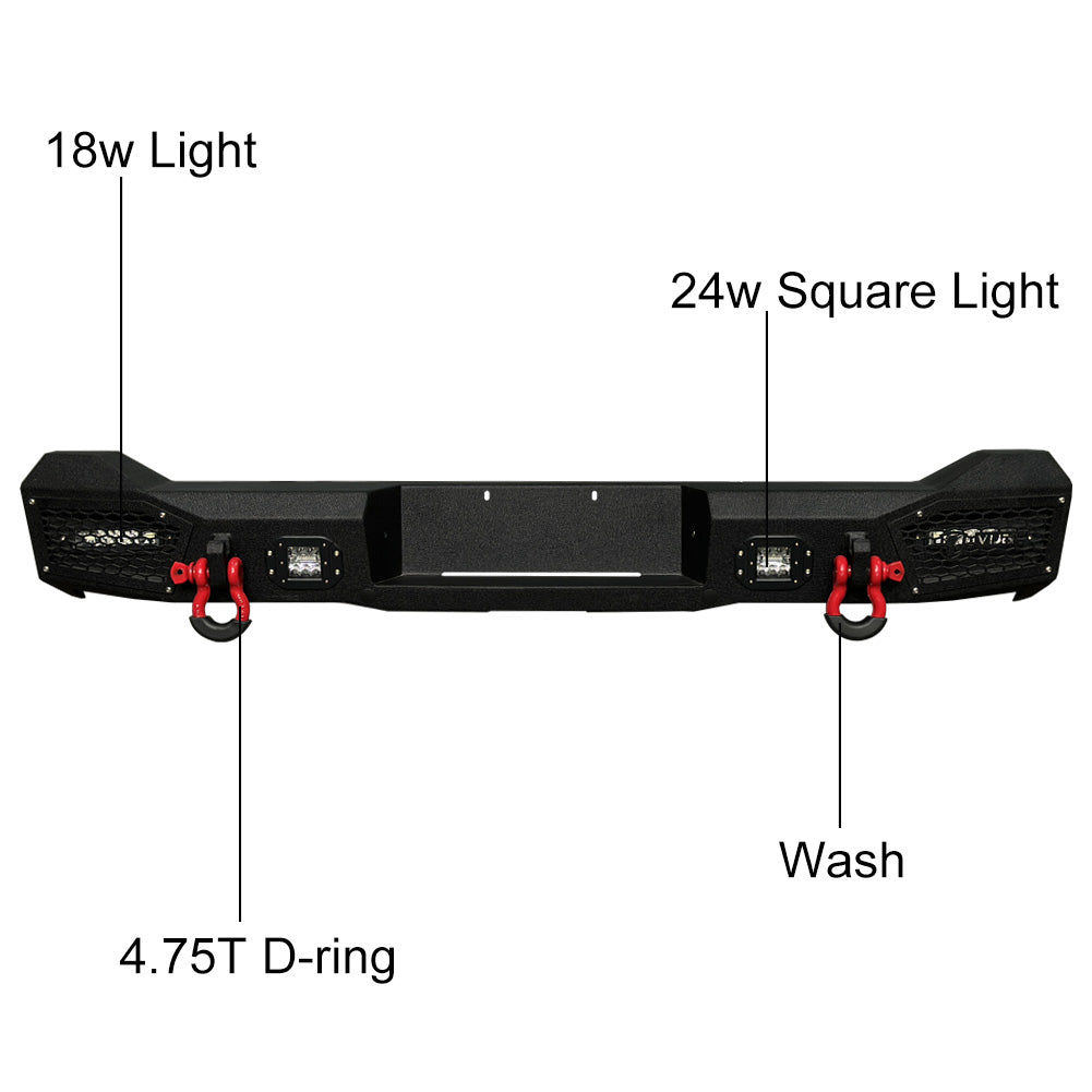 Front Rear Bumpers For 1998-2003 Dodge Durango with Winch Seat R1244