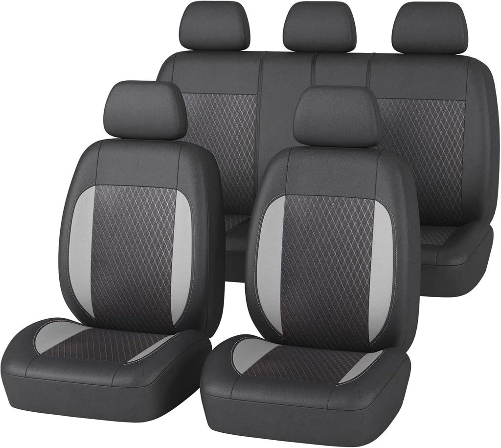 Black and Blue High Back Front Car Seat Covers G244