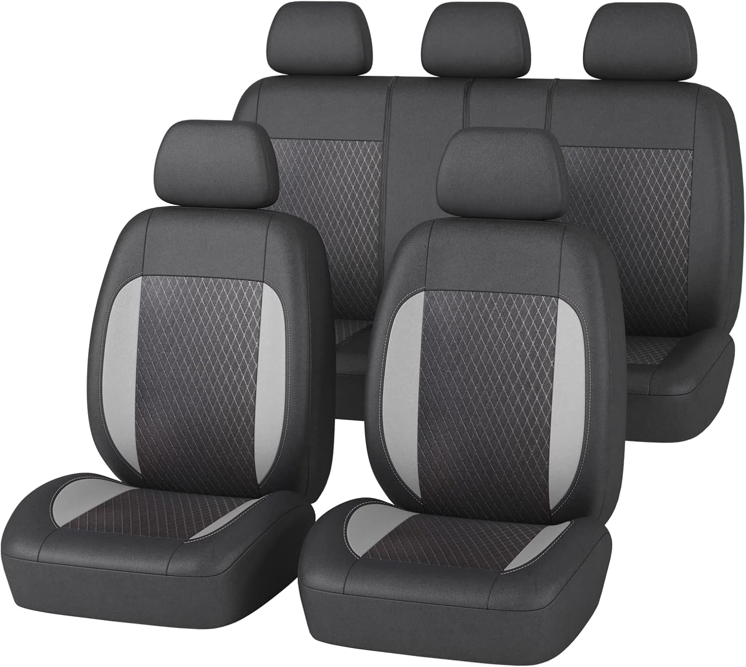 Black and Blue High Back Front Car Seat Covers G244
