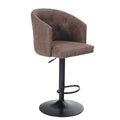 Adjustable PU Leather Bar Stools Set of 2 A1775