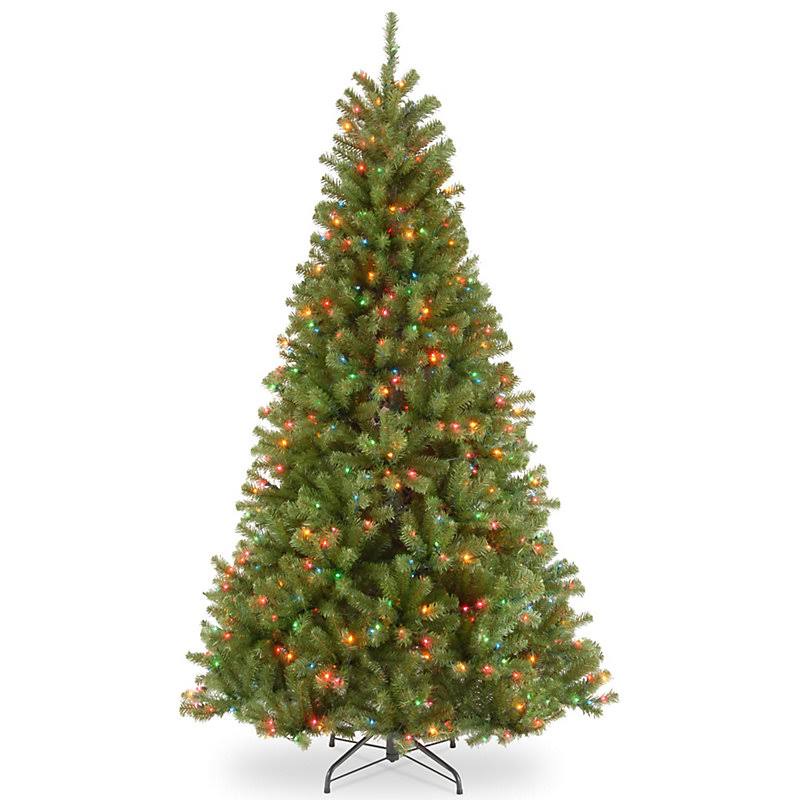 78x22 Green Spruce Artificial Christmas Tree with 450 Multi Colored Lights with Stand A7141