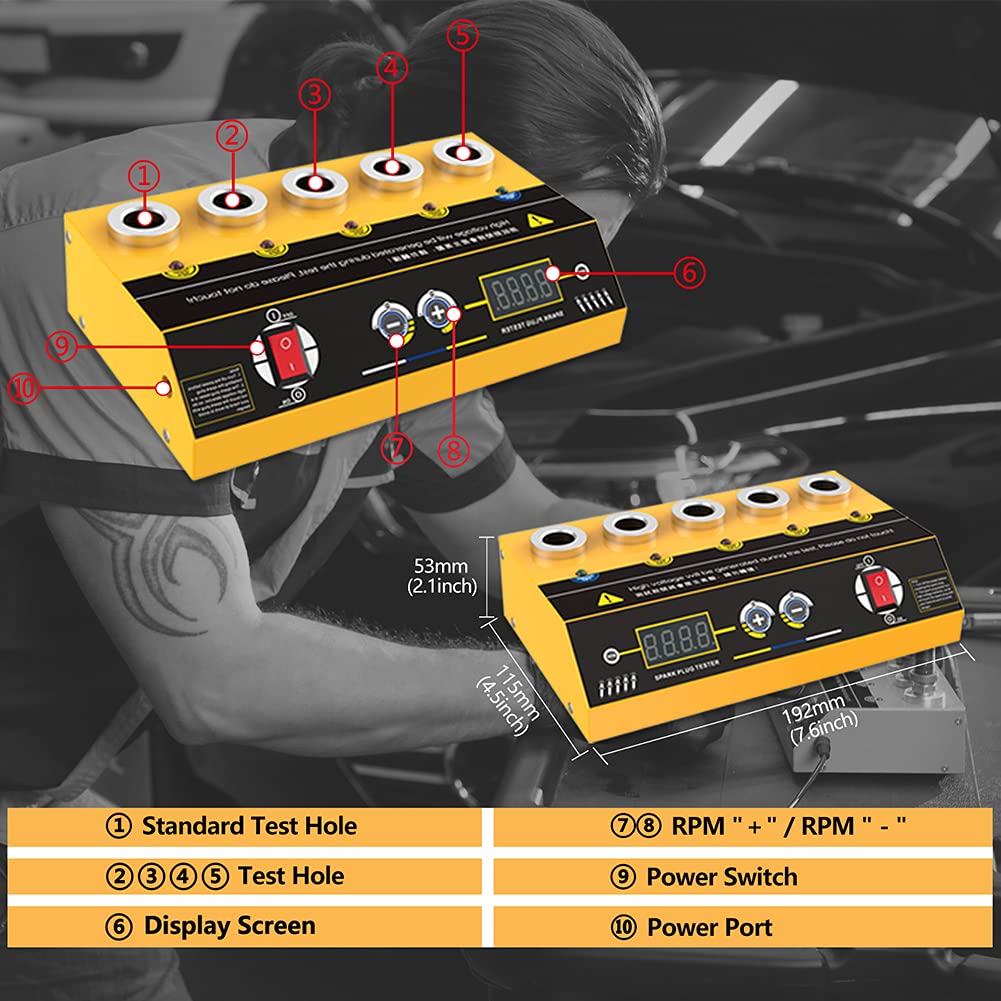110V Digital Display Spark Plug Tester, Pack of 2 C4810