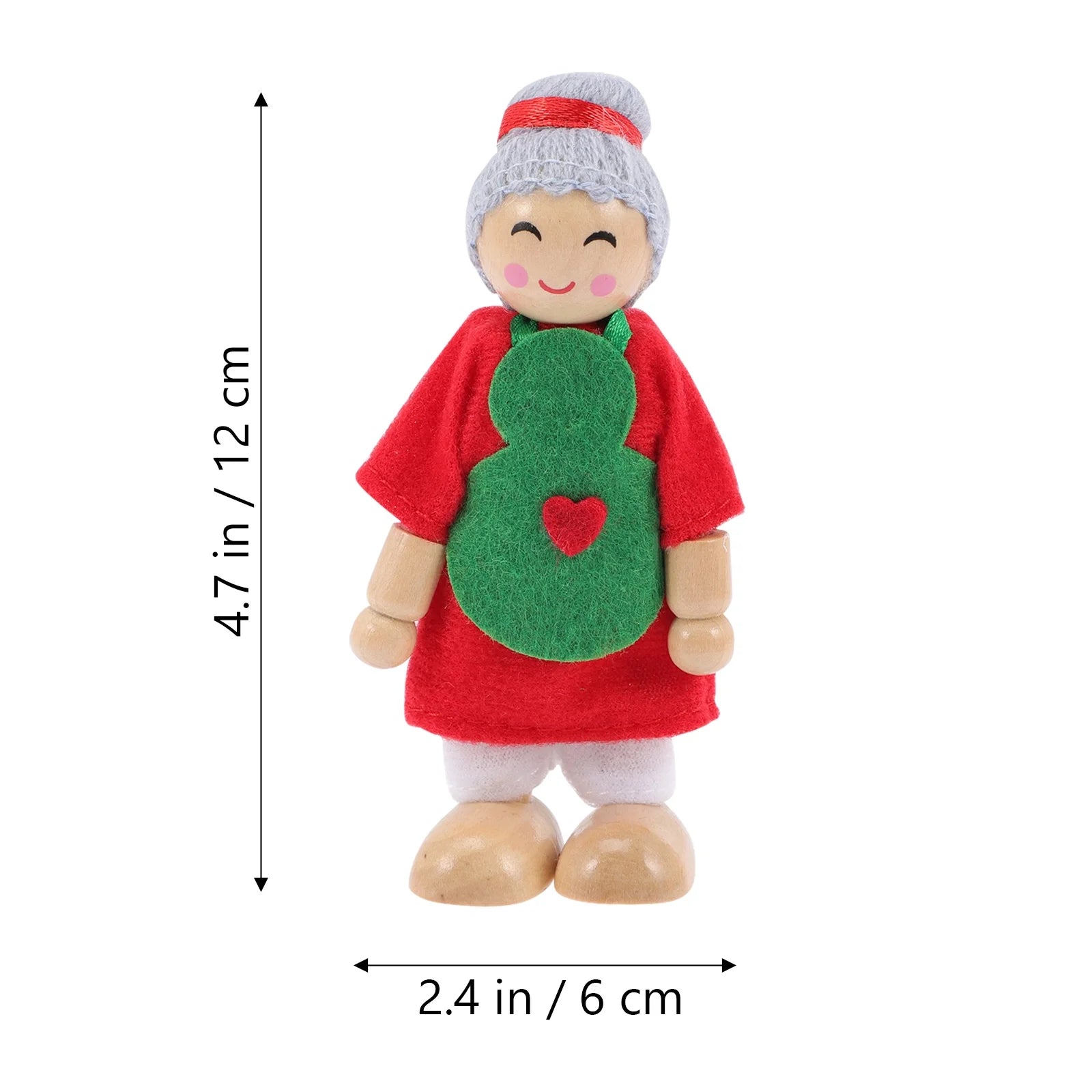 7pcs Wooden Doll Playset Q20347
