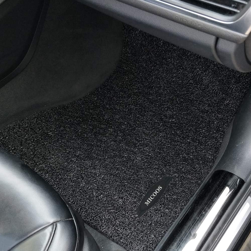 Black All Weather Waterproof Floor Mat Set Pack of 2 E326185