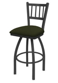 25x22 Swivel Counter Stool with Pewter Finish and Pine Seat E16122