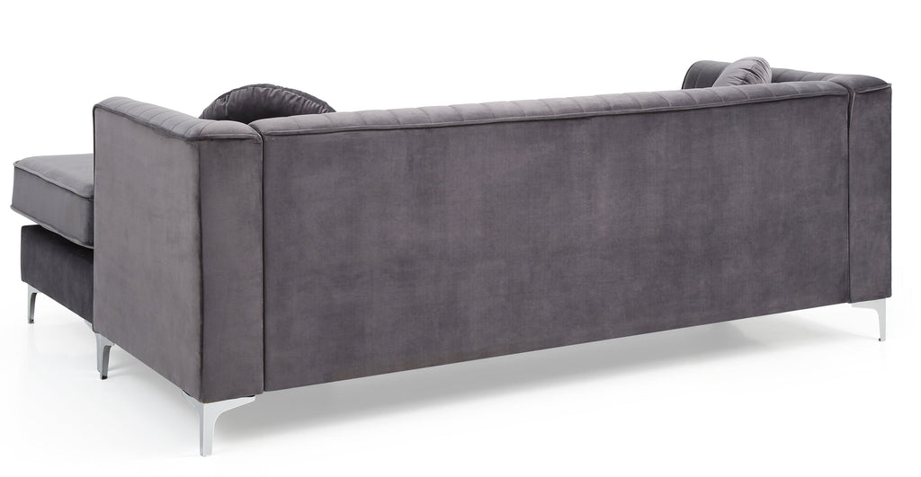 Gray Sectional Sofa Chaise O669