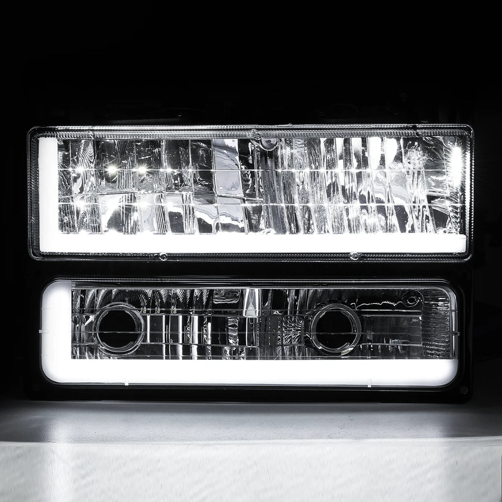 Switchback LED Tube Headlight Assembly with LED Bulbs G7445