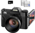 48MP 16X Digital Zoom Flip Screen Autofocus Camcorder with Wide-Angle Lens and Macro Lens, 32G Micro Card, 2 Batteries (Pink) R75219