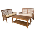 3-Piece Acacia Wood Patio Conversation Set D914