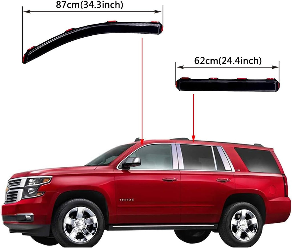 4 PCS Dark Smoke In-Channel Side Window Deflector Rain Guard G519083