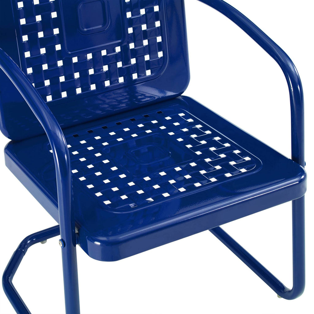 Navy 3-Piece Metal Patio Conversation Set K5074