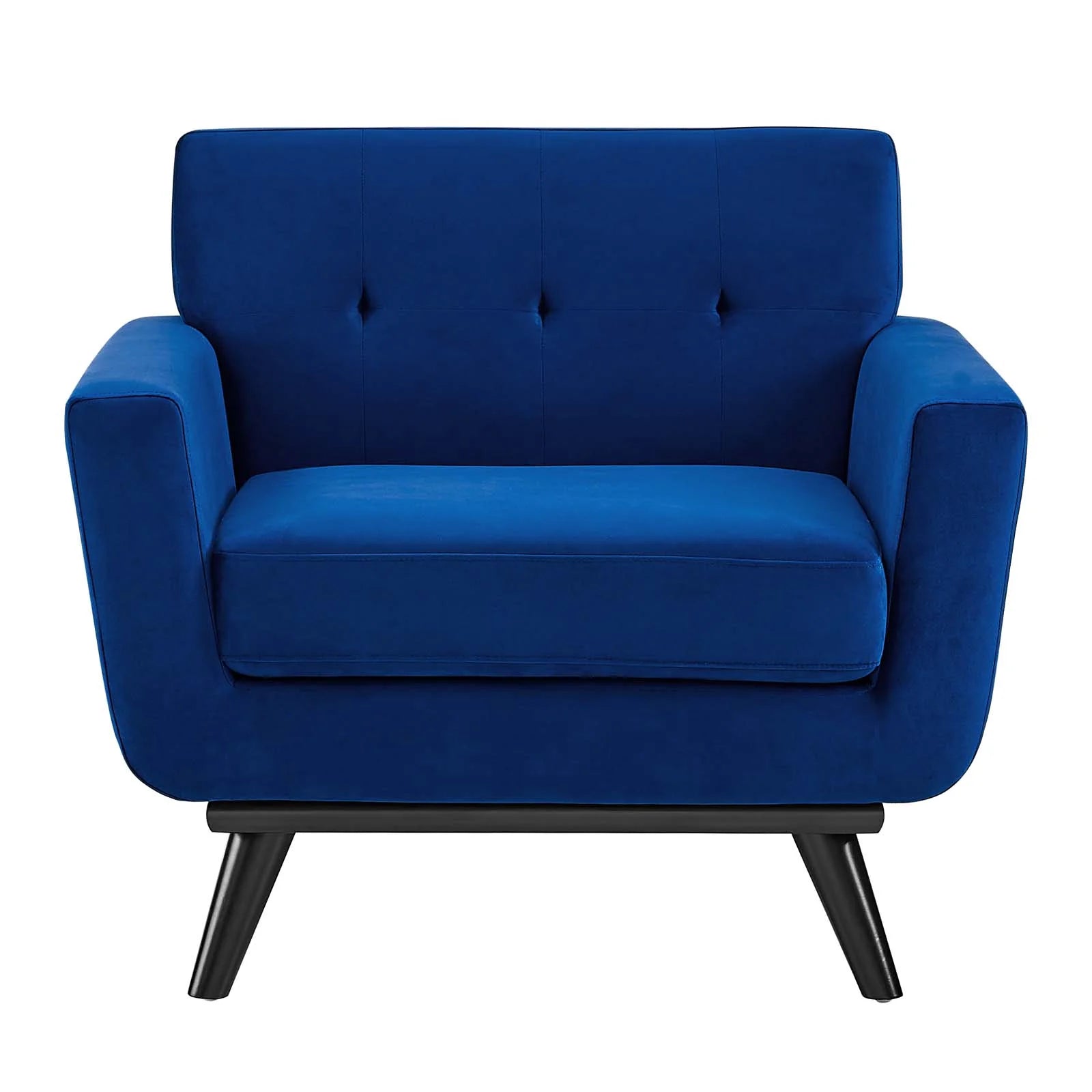 Navy Performance Velvet Armchair N72825