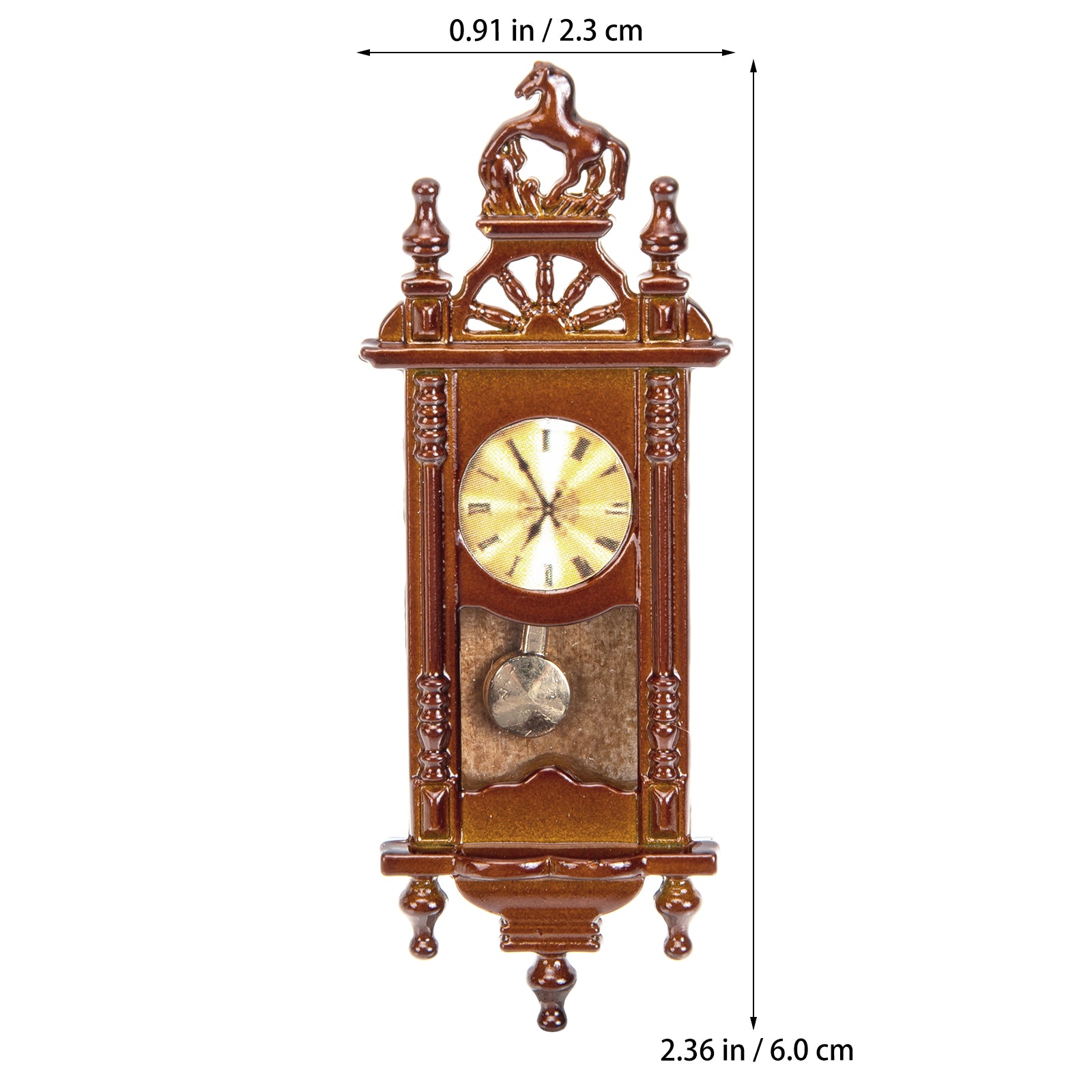 Metal Dollhouse Hanging Clock Toy Doll Furniture S131