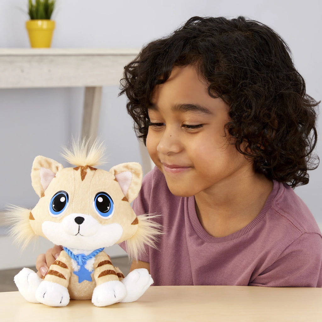 Tabby Kitten Soft Cuddly Plush Pet Toy with Collar L168620