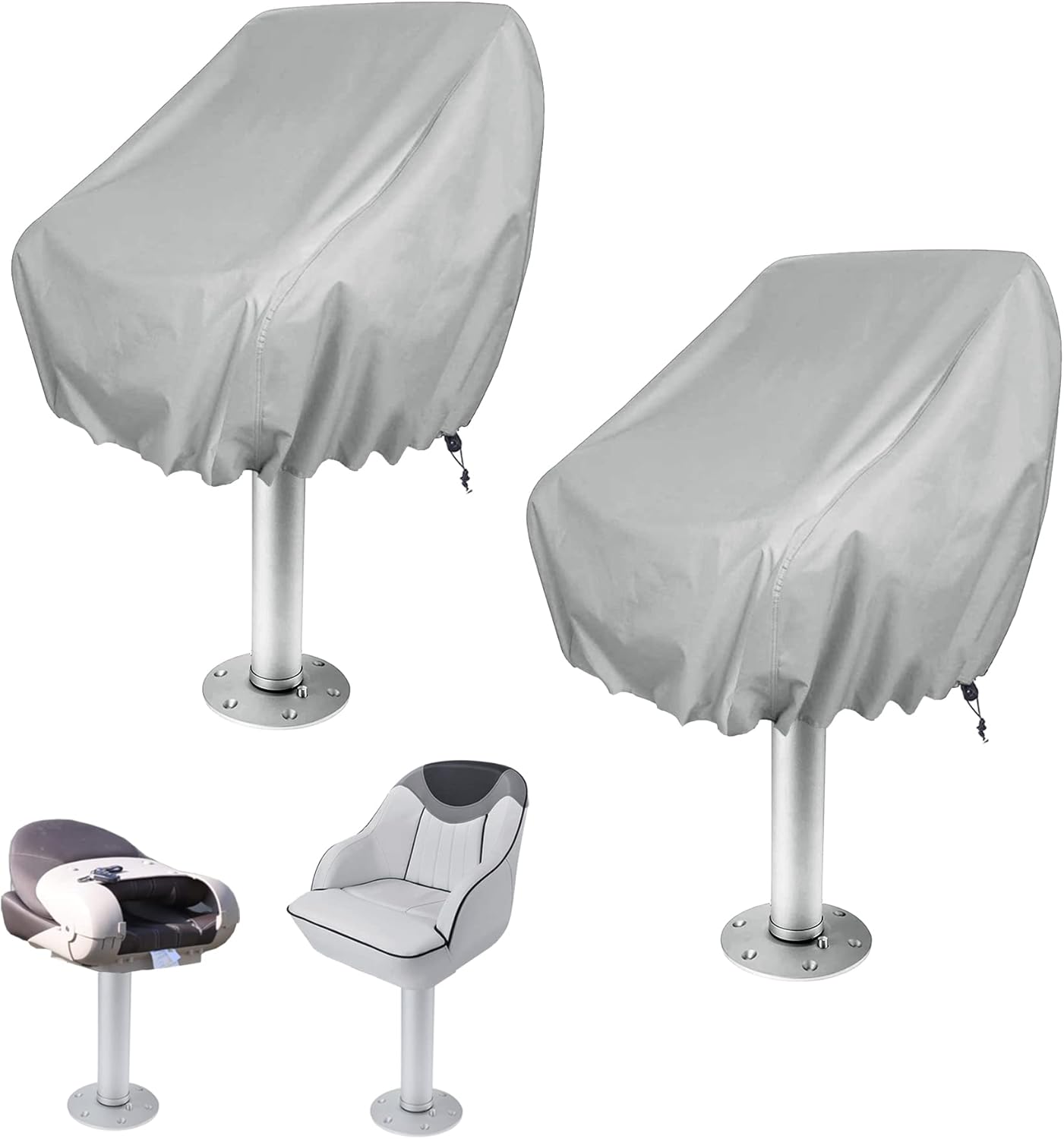 2 Pack Waterproof Oxford Fabric Boat Seat Cover U72293