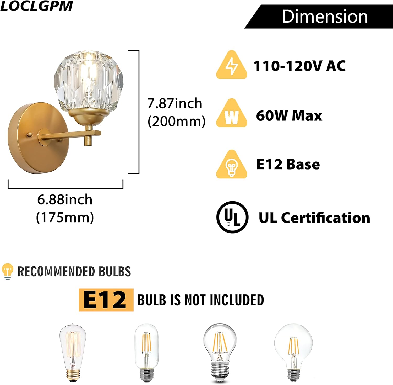 Clear Crystal Gold Wall Sconces Set of Two Z65925