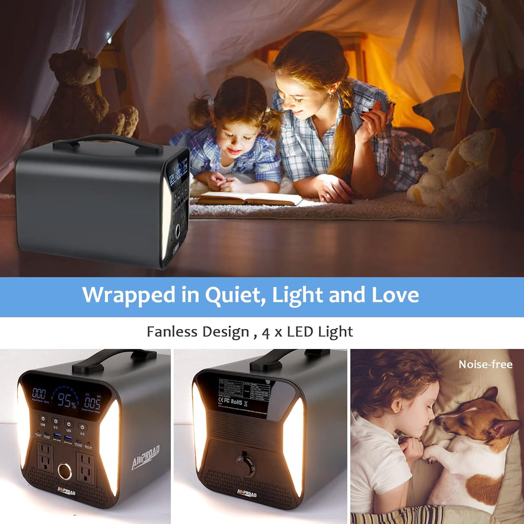 Portable Power Station 300Wh with AC/DC/QC USB Ports C7470