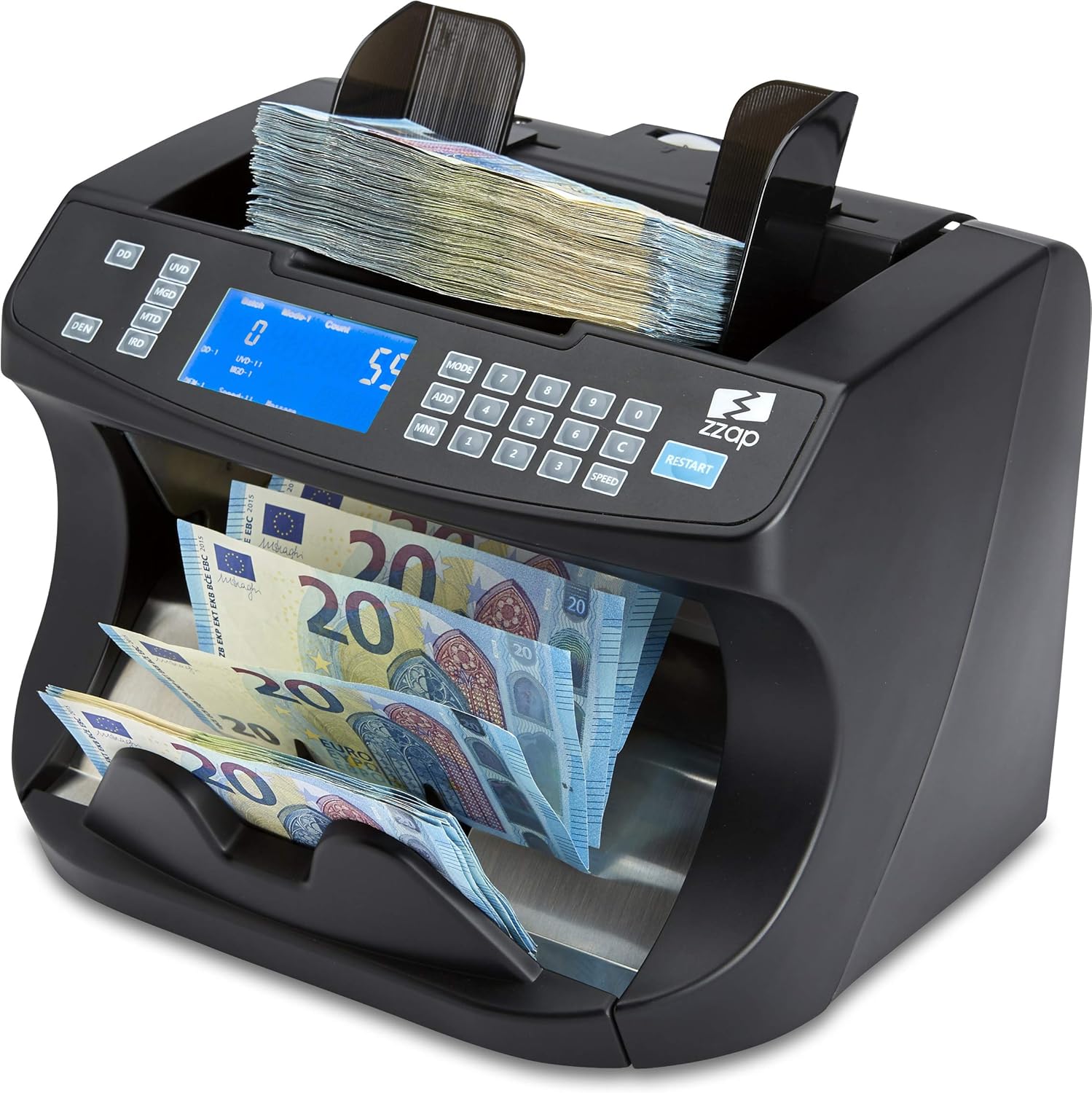 Bill Value Counter & Counterfeit Detector Money Cash Currency Machine T73614