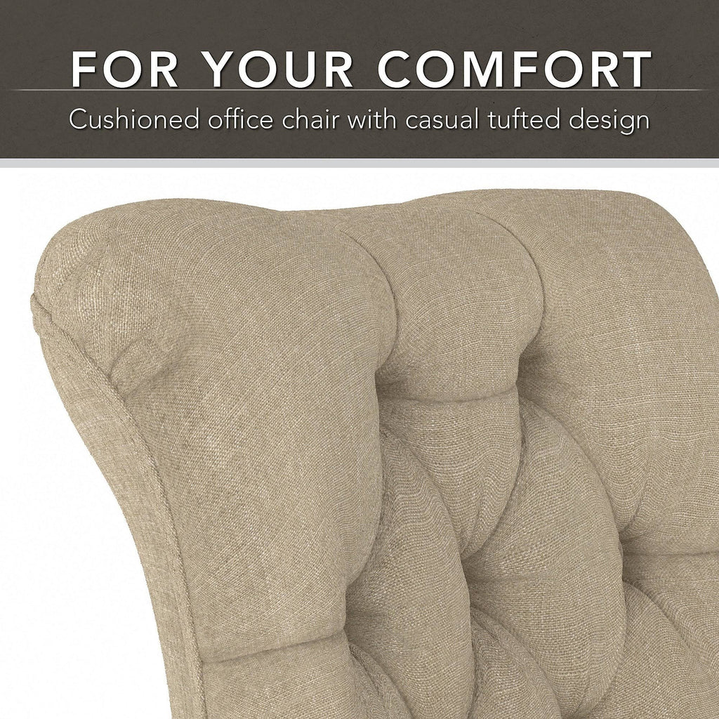 Cream Fabric Tufted Office Chair M96531