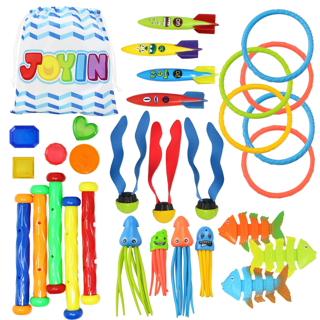 30 Pcs Diving Pool Toys with Storage Bag G92447