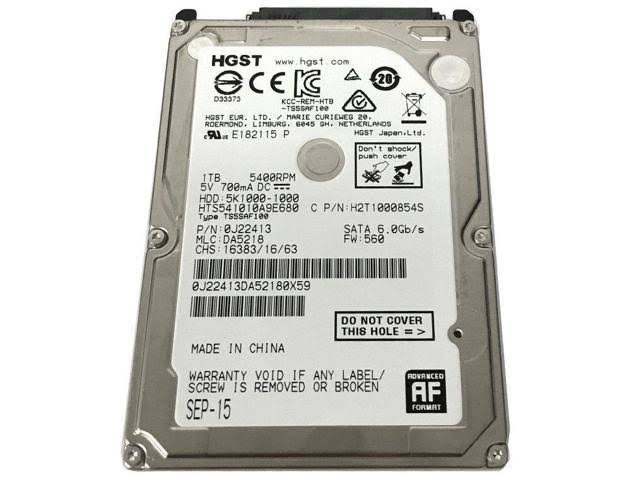 1TB 5400RPM SATA III 2.5x22 Laptop Hard Drive C8004
