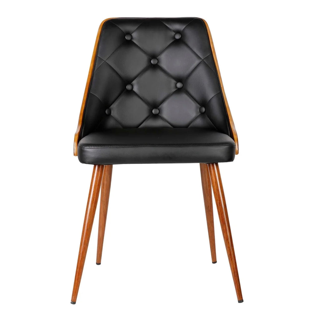 Black and Brown Tufted Wooden Dining Chair X7828